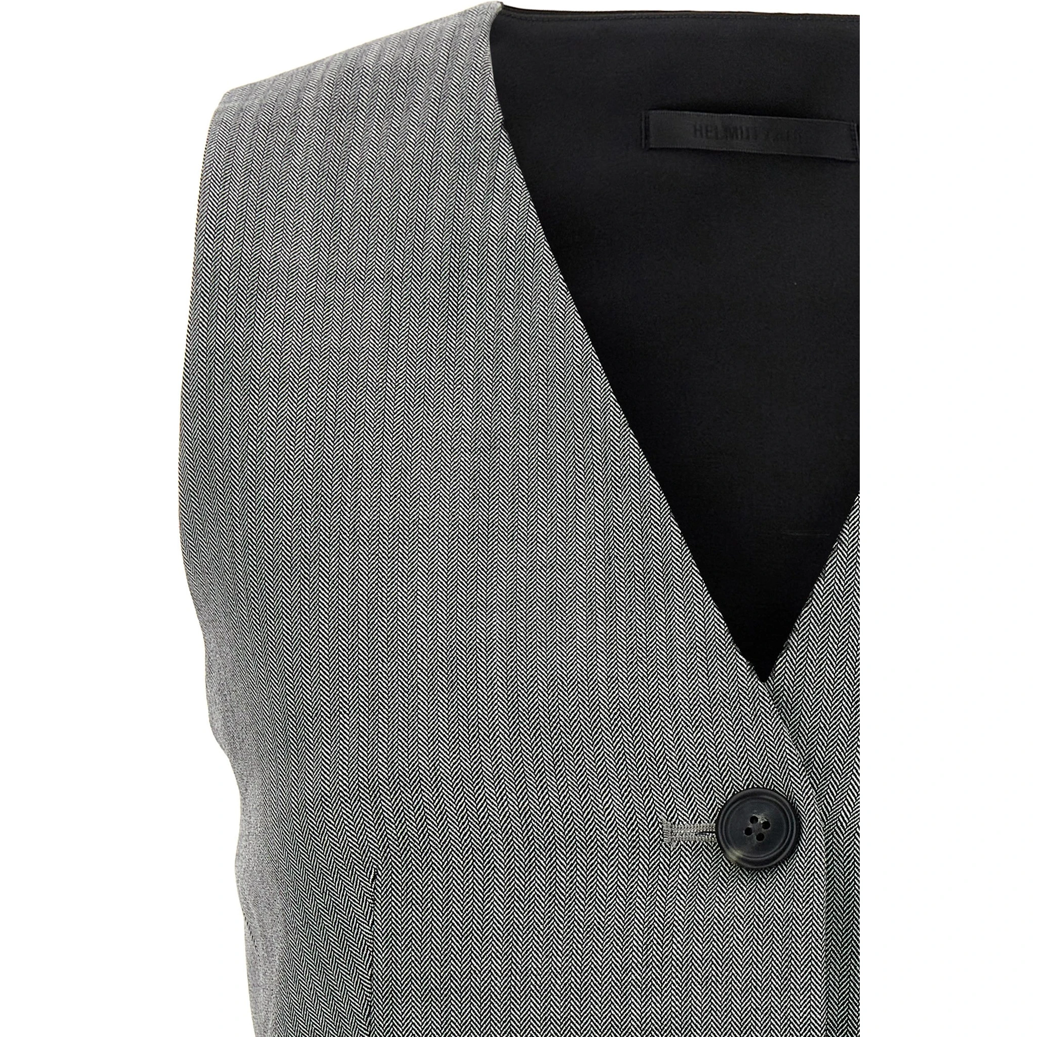 Bicolor Wool Sleeveless Jacket