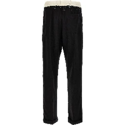 Bicolor Wool Casual Pants