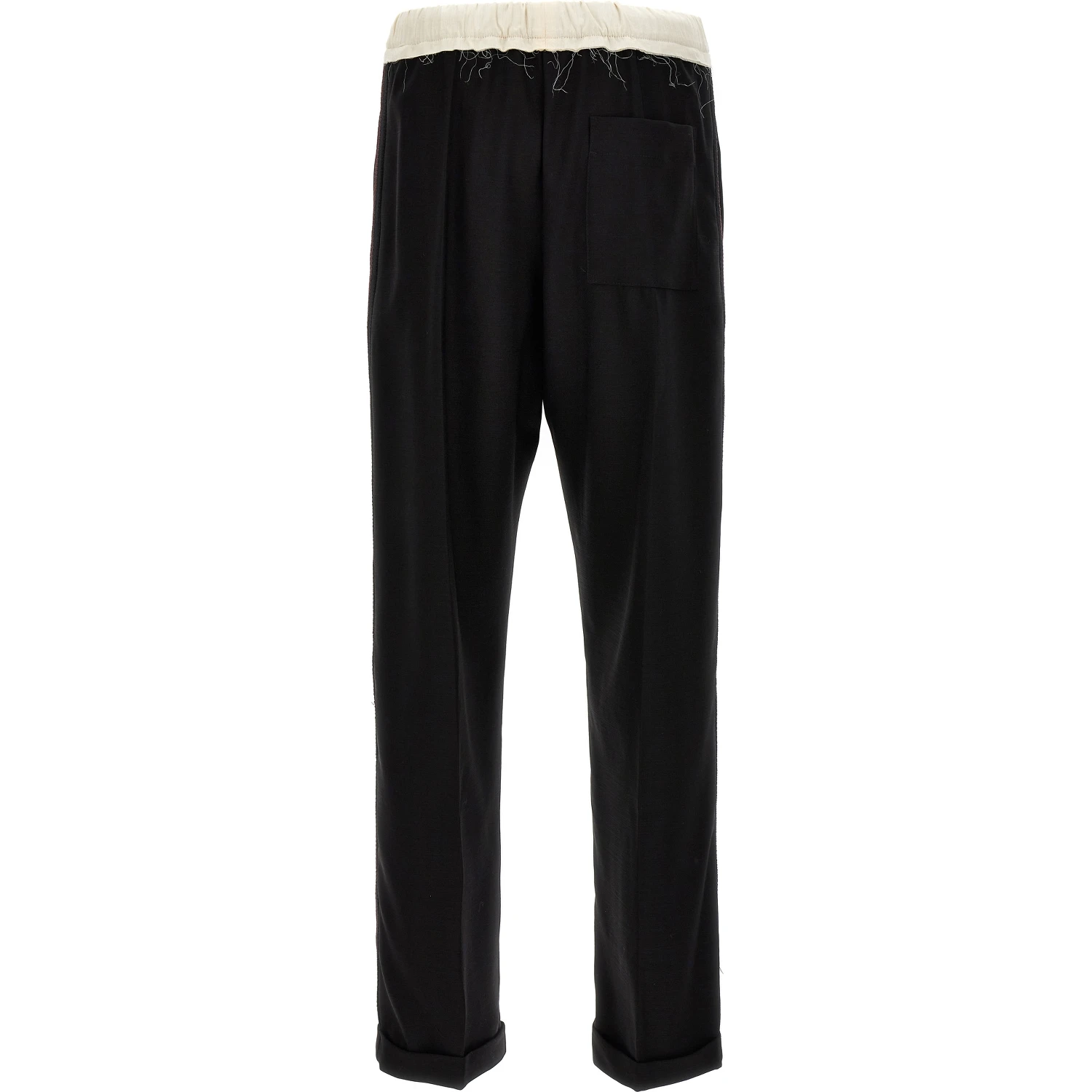 Bicolor Wool Casual Pants