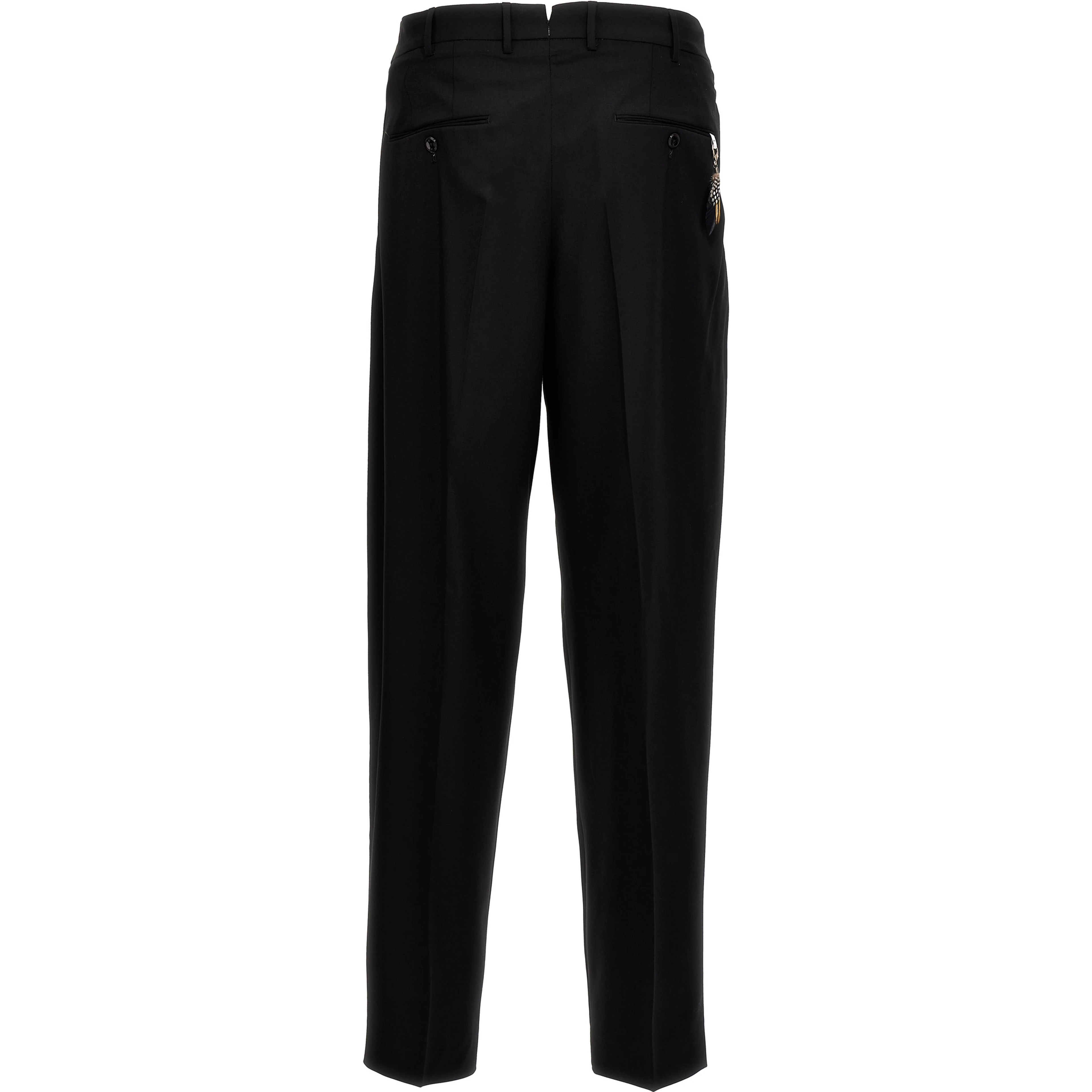 Black Virgin Wool Dress Pants