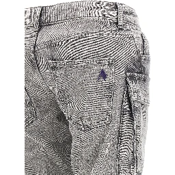 Gray Cotton Cargo Pants