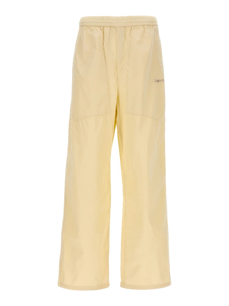 White Cotton Casual Pants