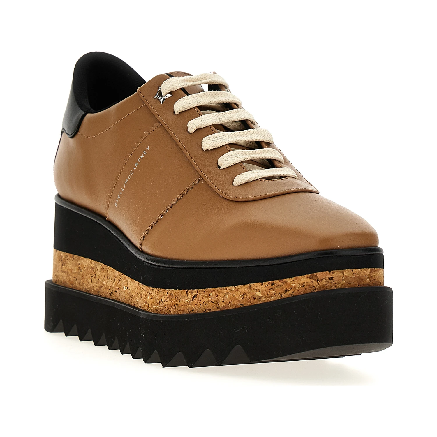 Brown Polyester Wedge Sandals