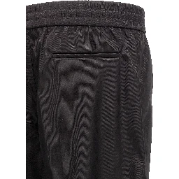 Black Polyamide Casual Pants