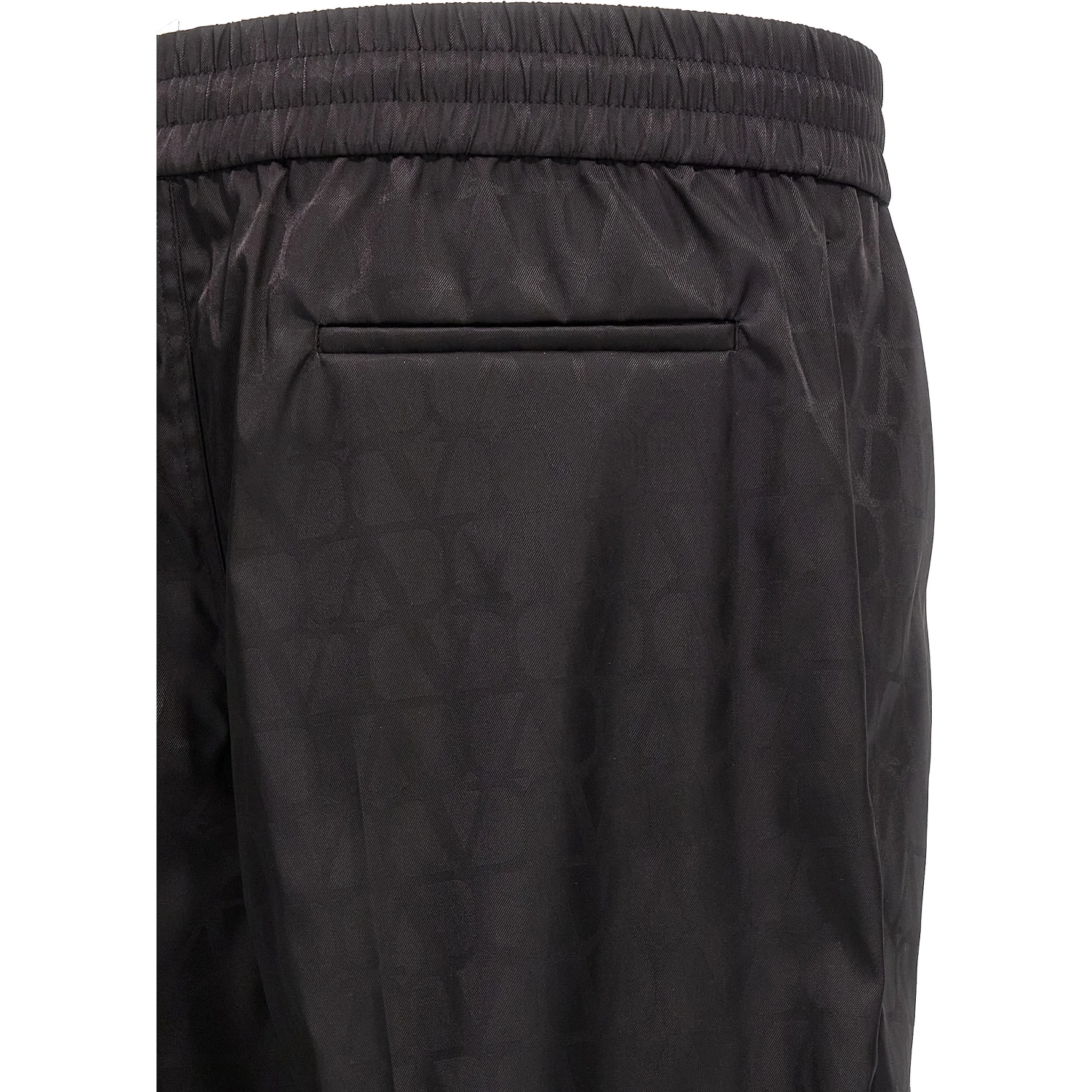 Black Polyamide Casual Pants
