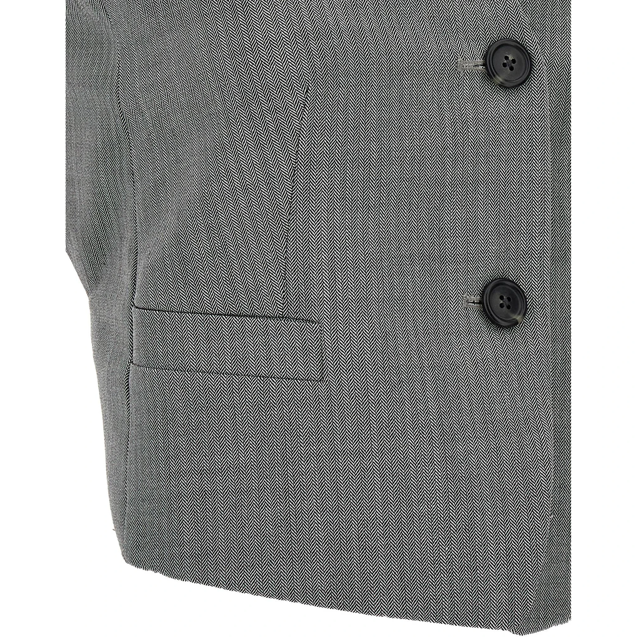 Bicolor Wool Sleeveless Jacket