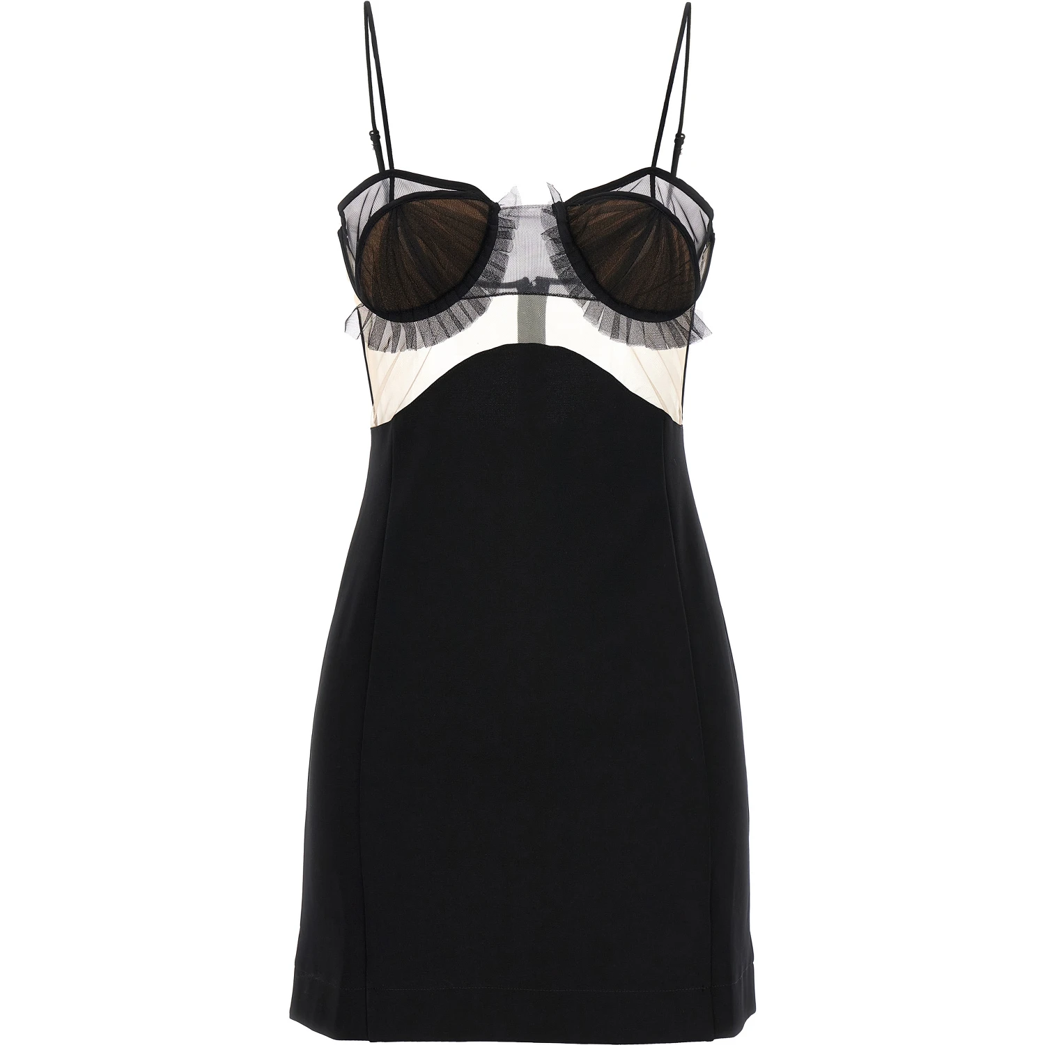 Black Viscose Short Dress