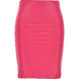 Fuchsia Polyamide Long Skirt