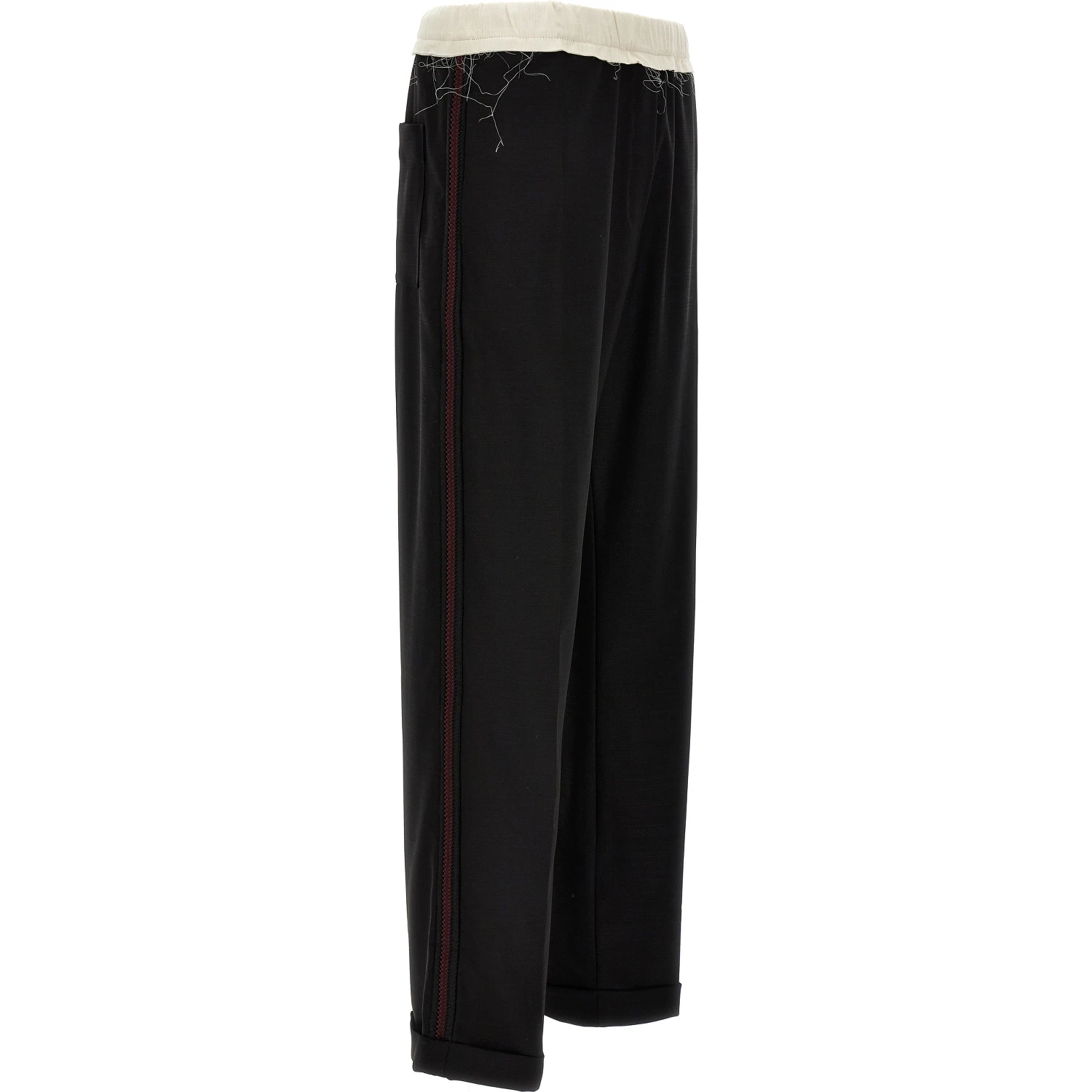 Bicolor Wool Casual Pants