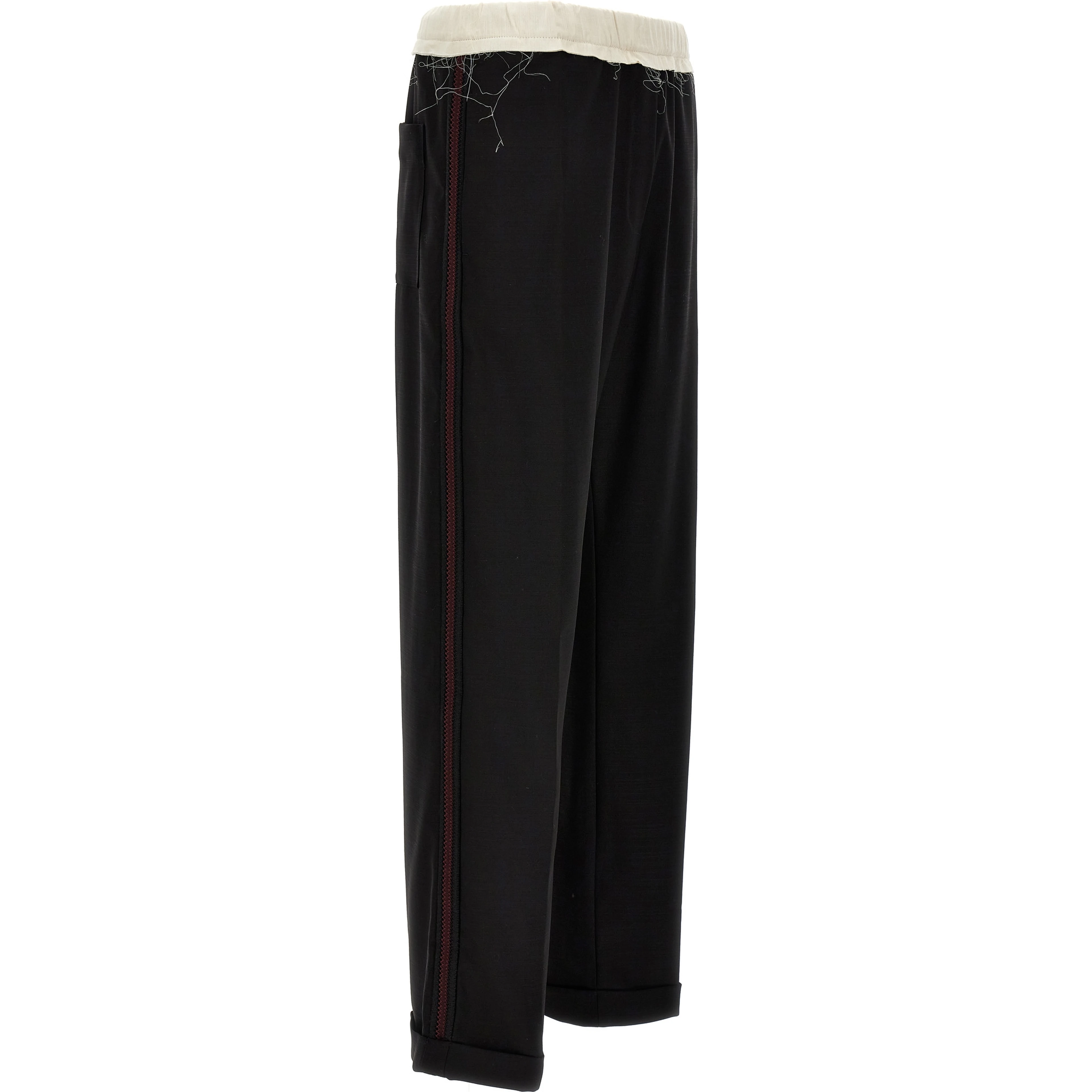 Bicolor Wool Casual Pants