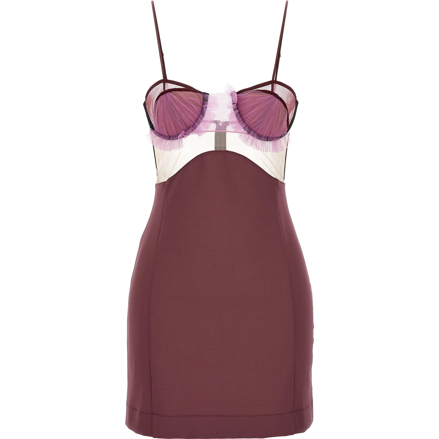 Purple Viscose Short Dress