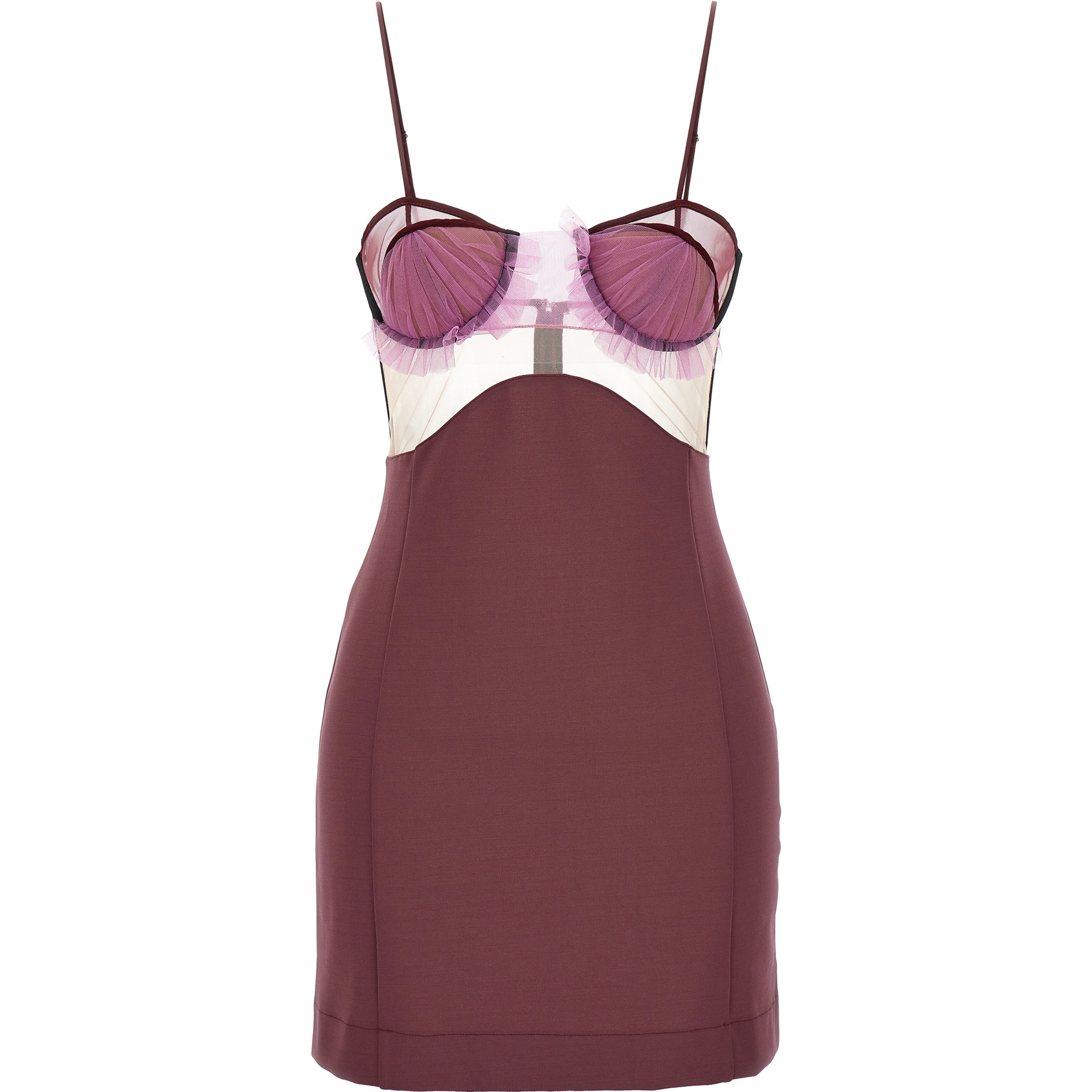Purple Viscose Short Dress