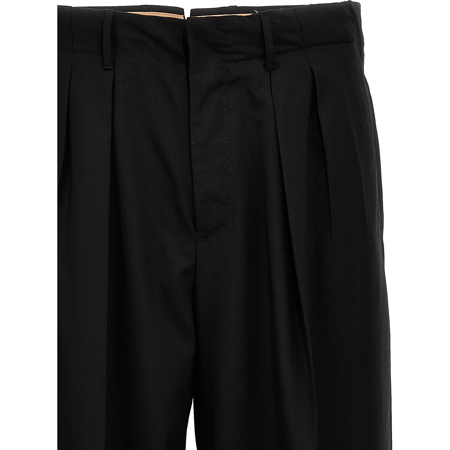 Black Virgin Wool Dress Pants