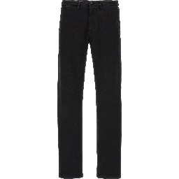 Black Cotton Casual Pants