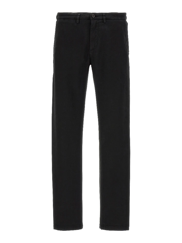 Black Cotton Casual Pants