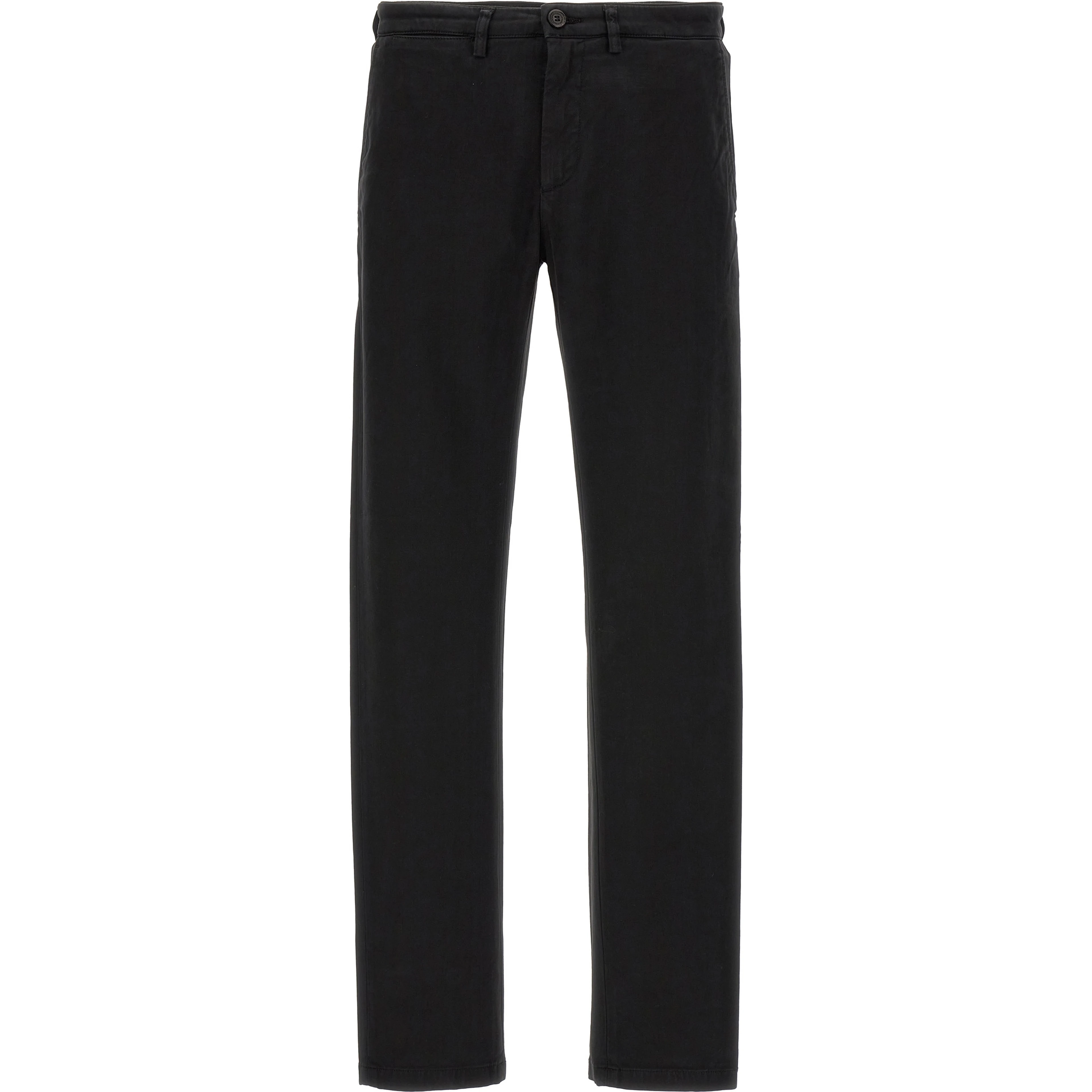 Black Cotton Casual Pants