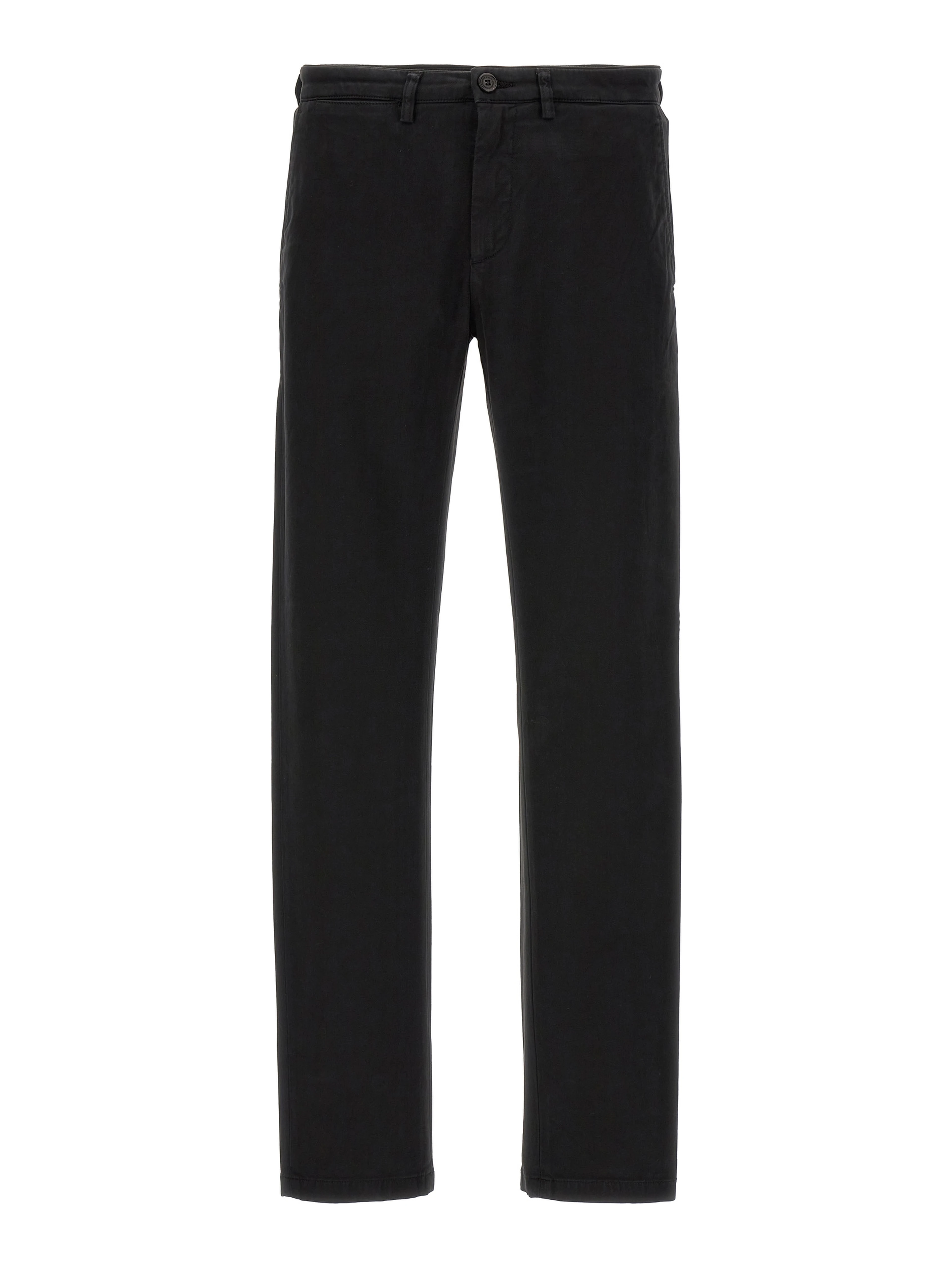 Black Cotton Casual Pants