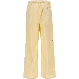 White Cotton Casual Pants