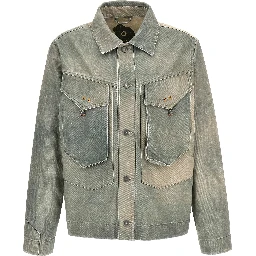 Bicolor Cotton Denim Jacket