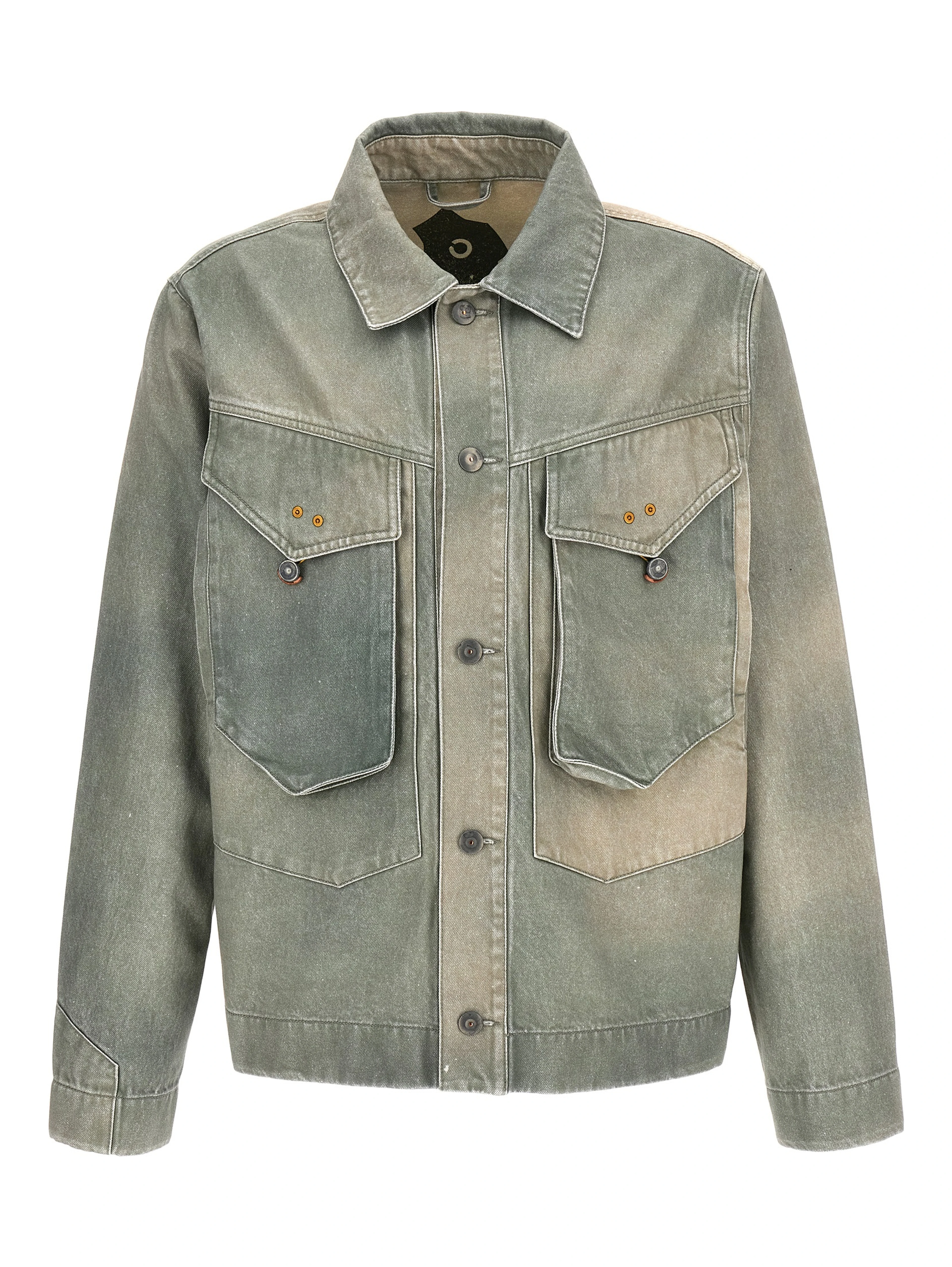 Bicolor Cotton Denim Jacket