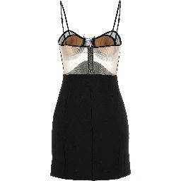 Black Viscose Short Dress