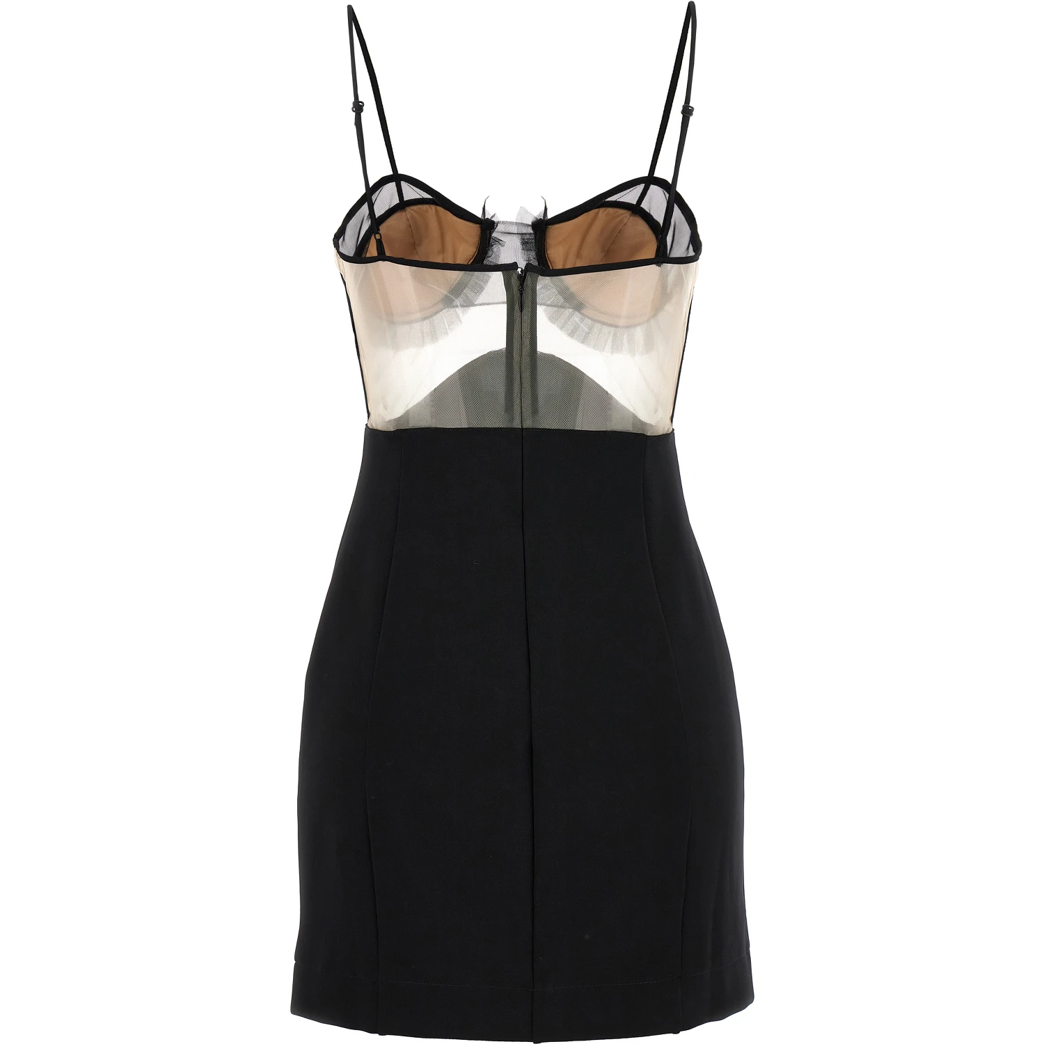 Black Viscose Short Dress