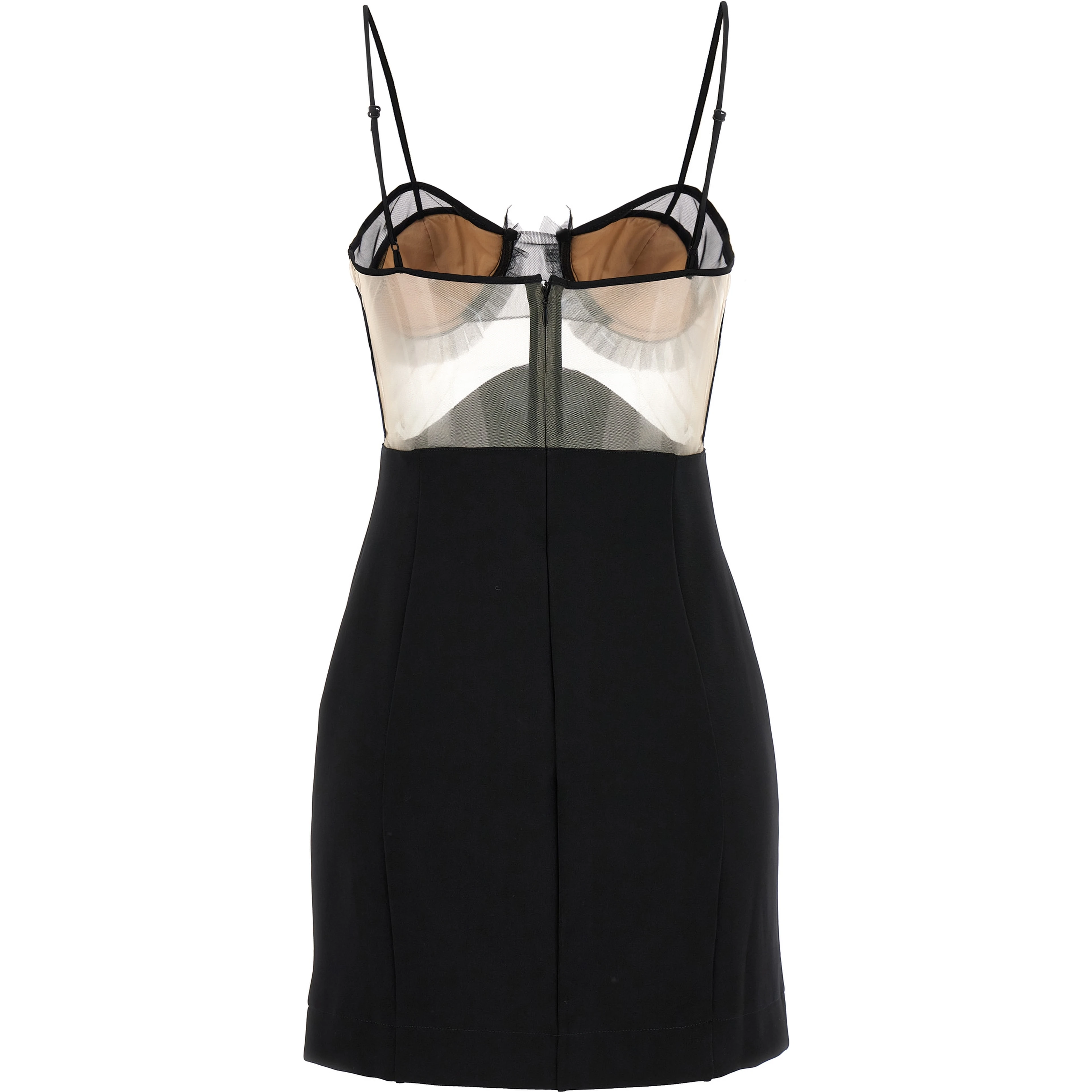 Black Viscose Short Dress
