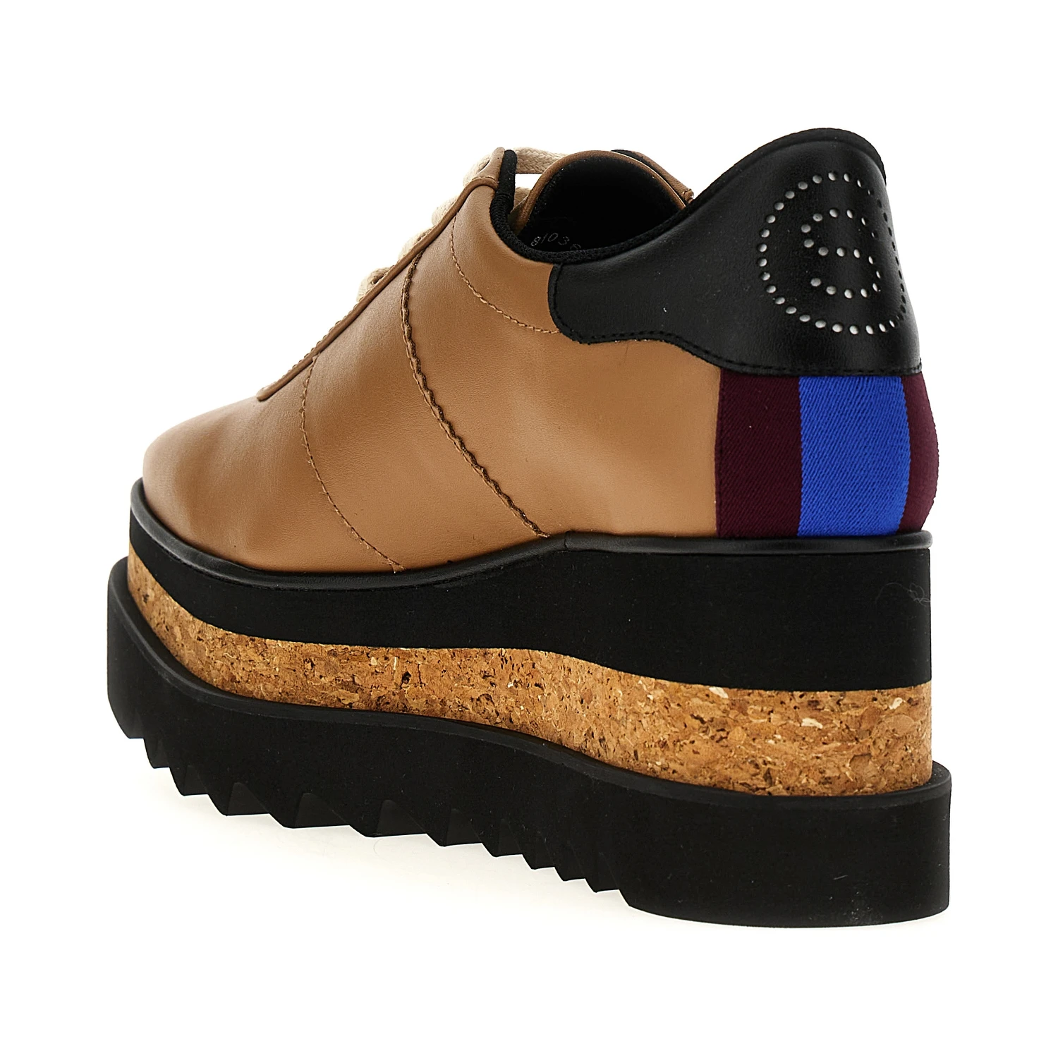 Brown Polyester Wedge Sandals