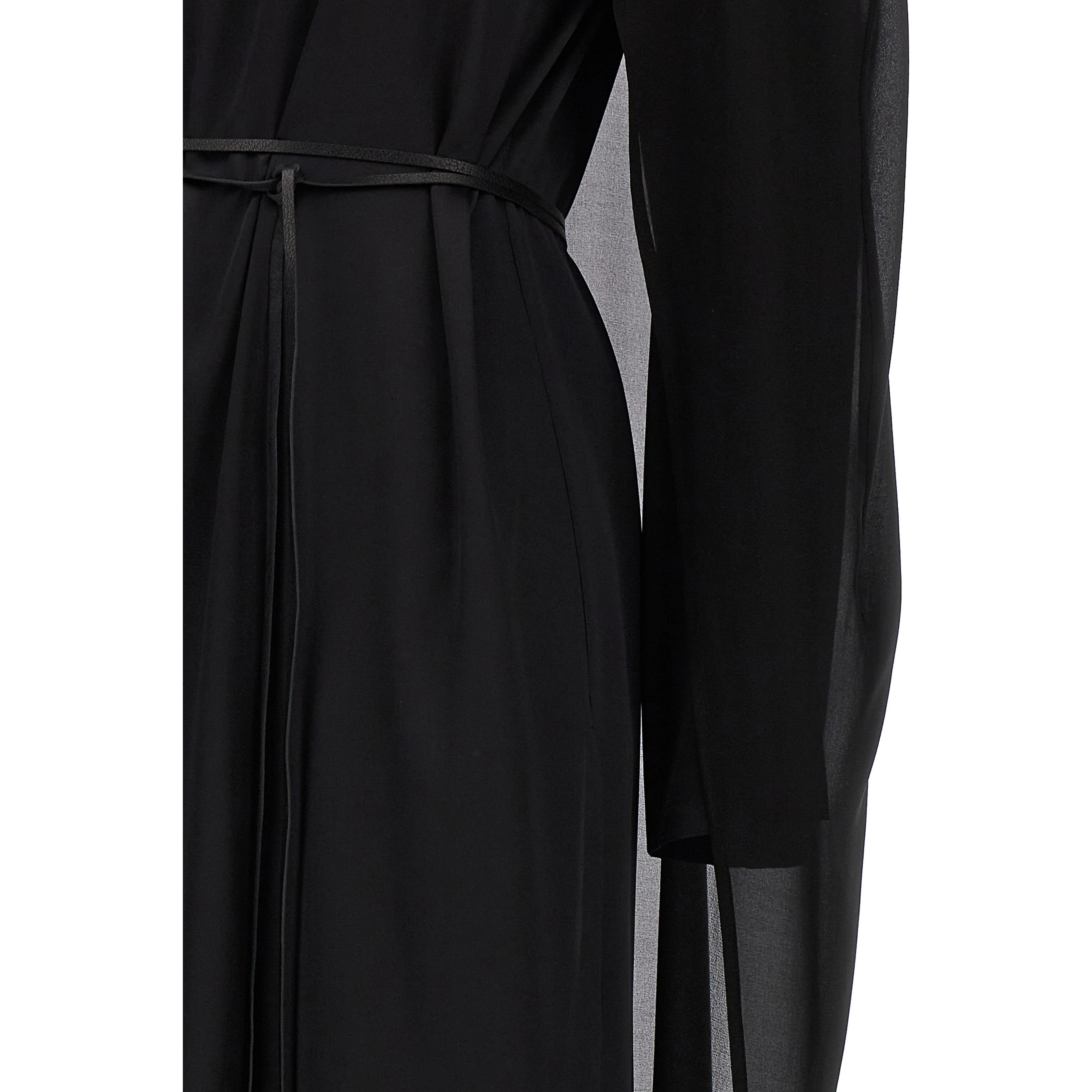 Black Silk Long Dress