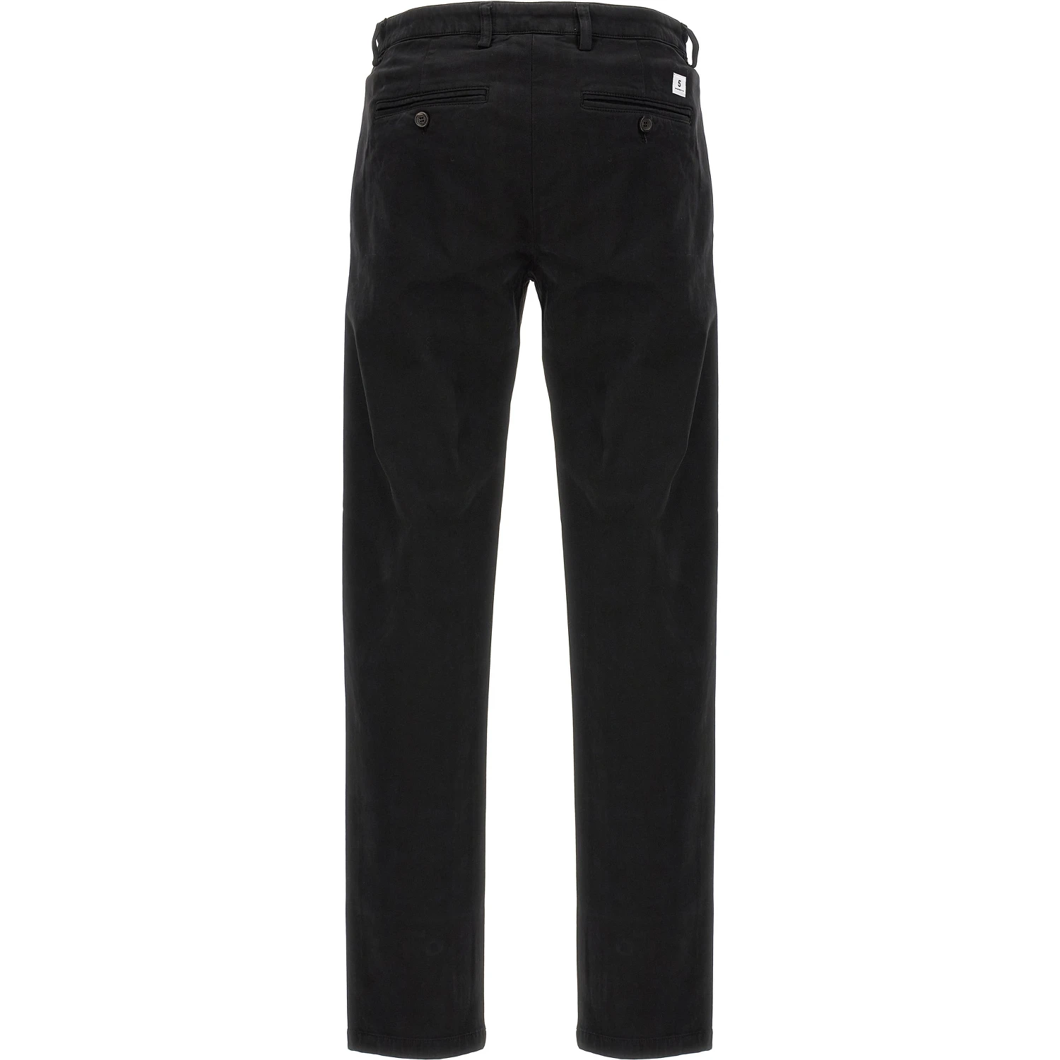 Black Cotton Casual Pants