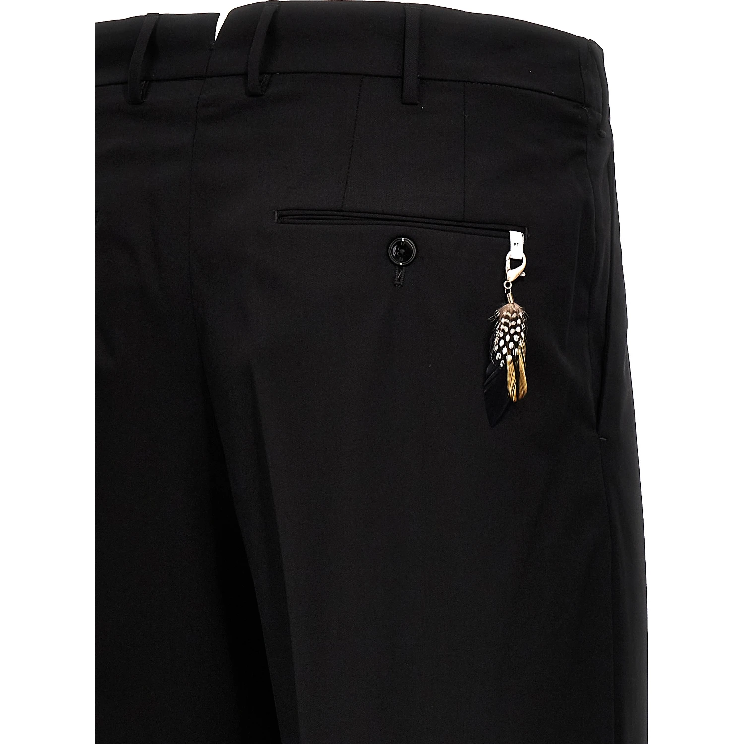 Black Virgin Wool Dress Pants