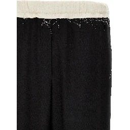 Bicolor Wool Casual Pants