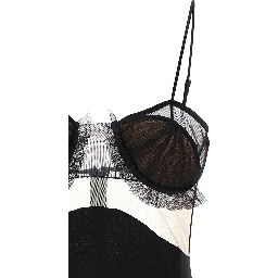 Black Viscose Short Dress