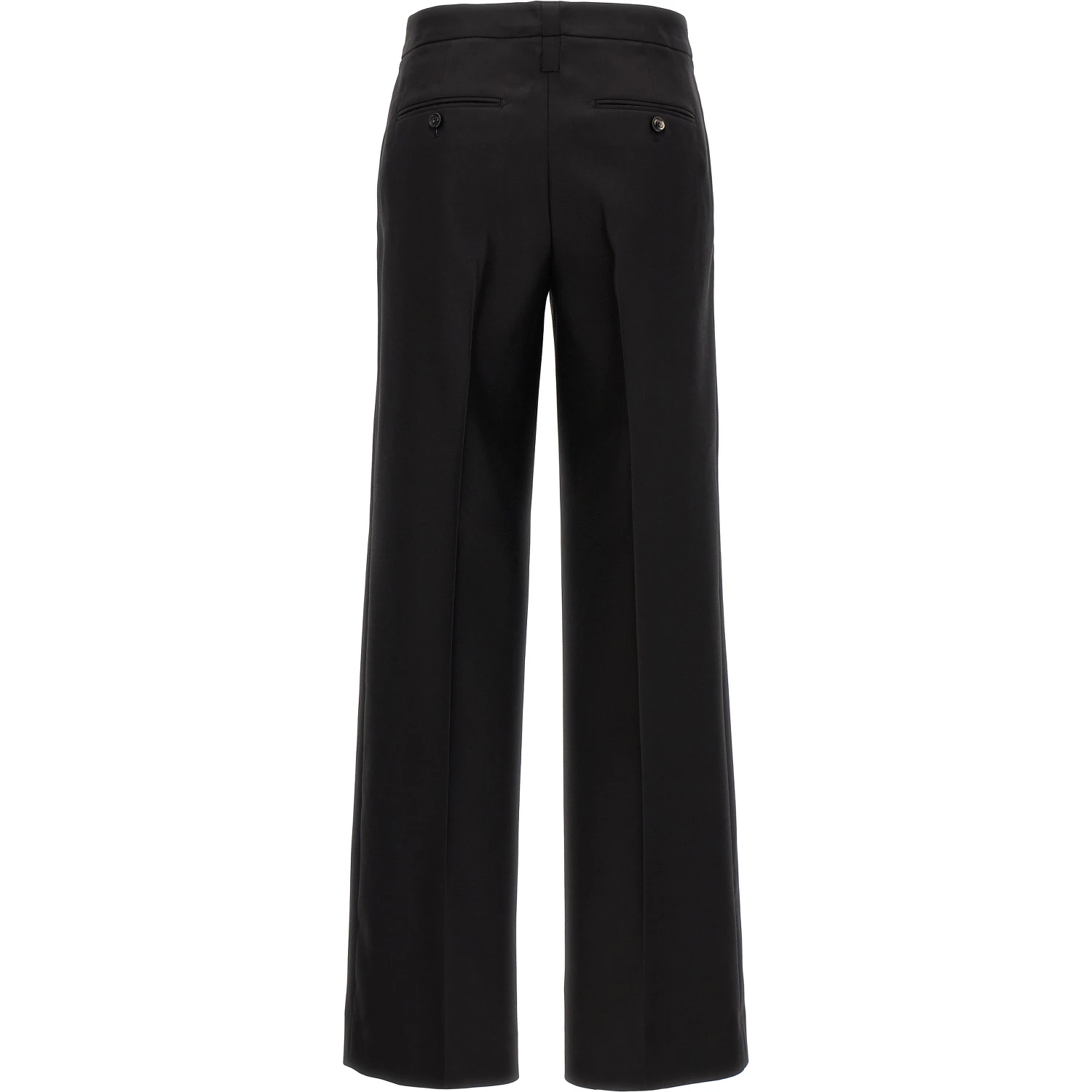 Black Virgin Wool Dress Pants