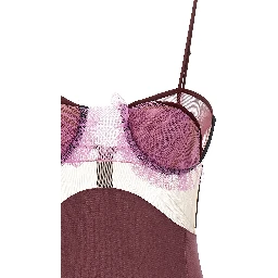 Purple Viscose Short Dress