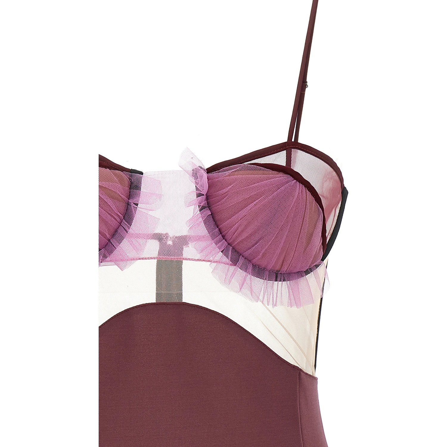 Purple Viscose Short Dress