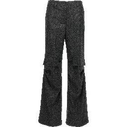 Gray Virgin Wool Cargo Pants