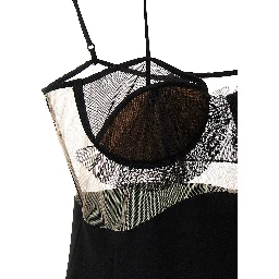 Black Viscose Short Dress