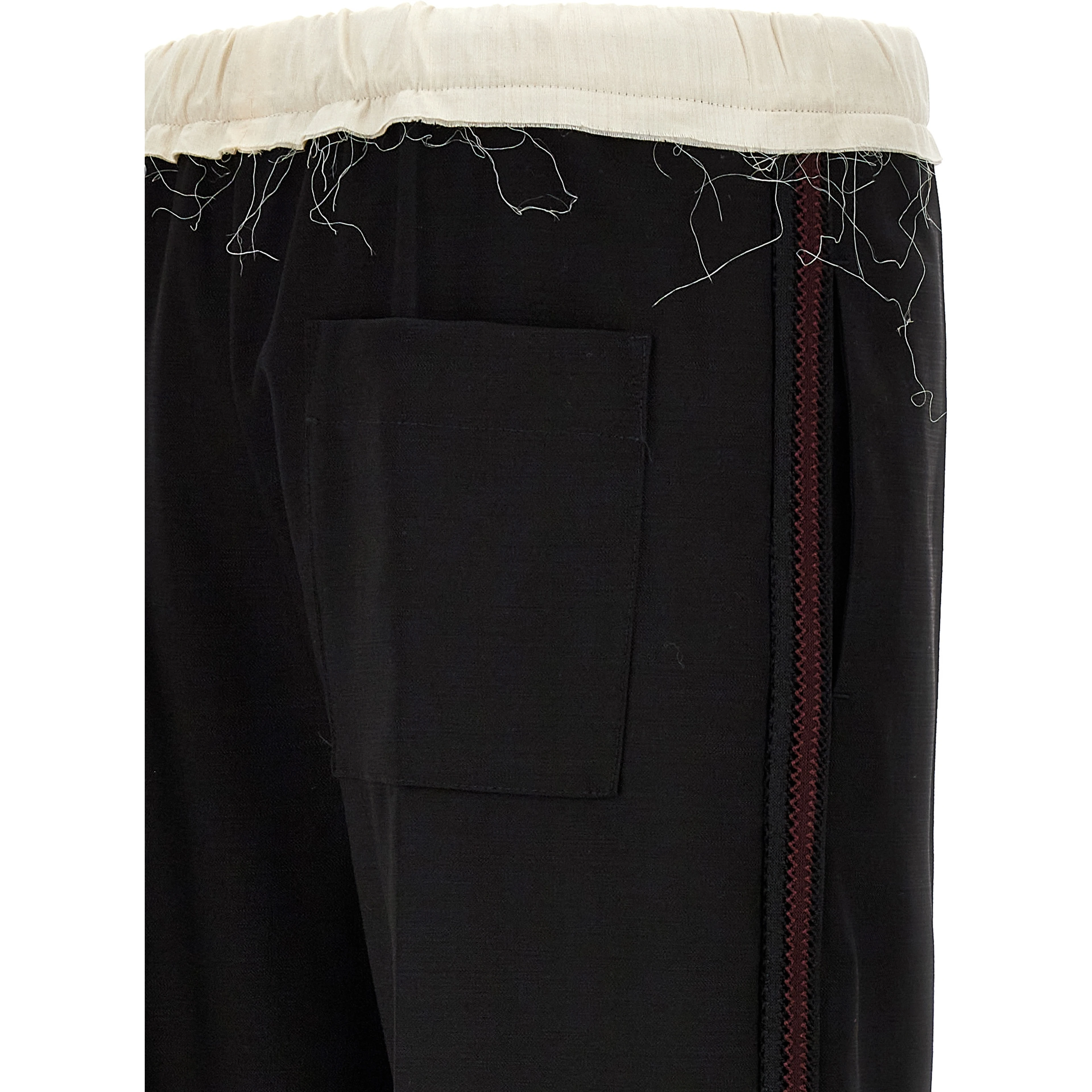 Bicolor Wool Casual Pants