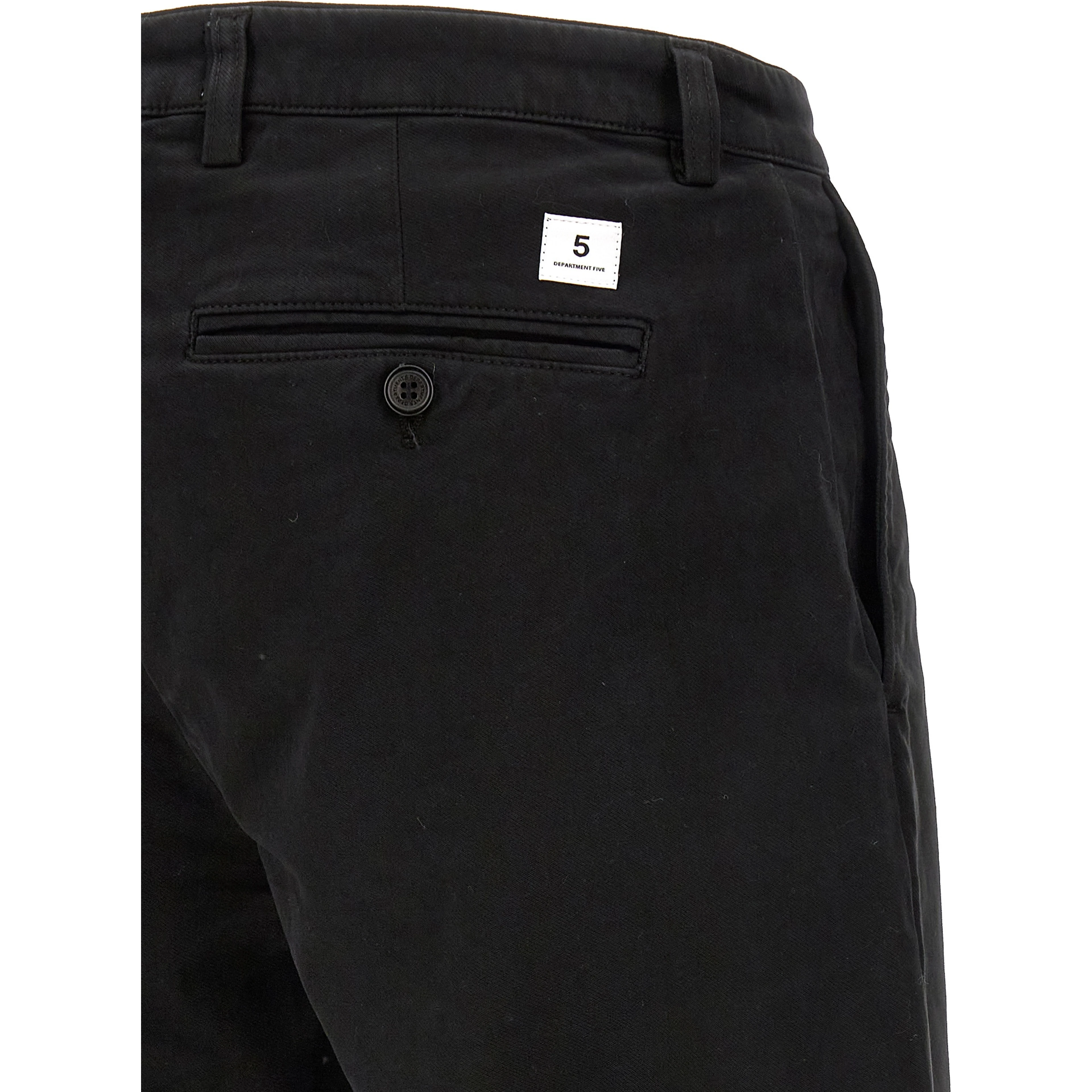 Black Cotton Casual Pants