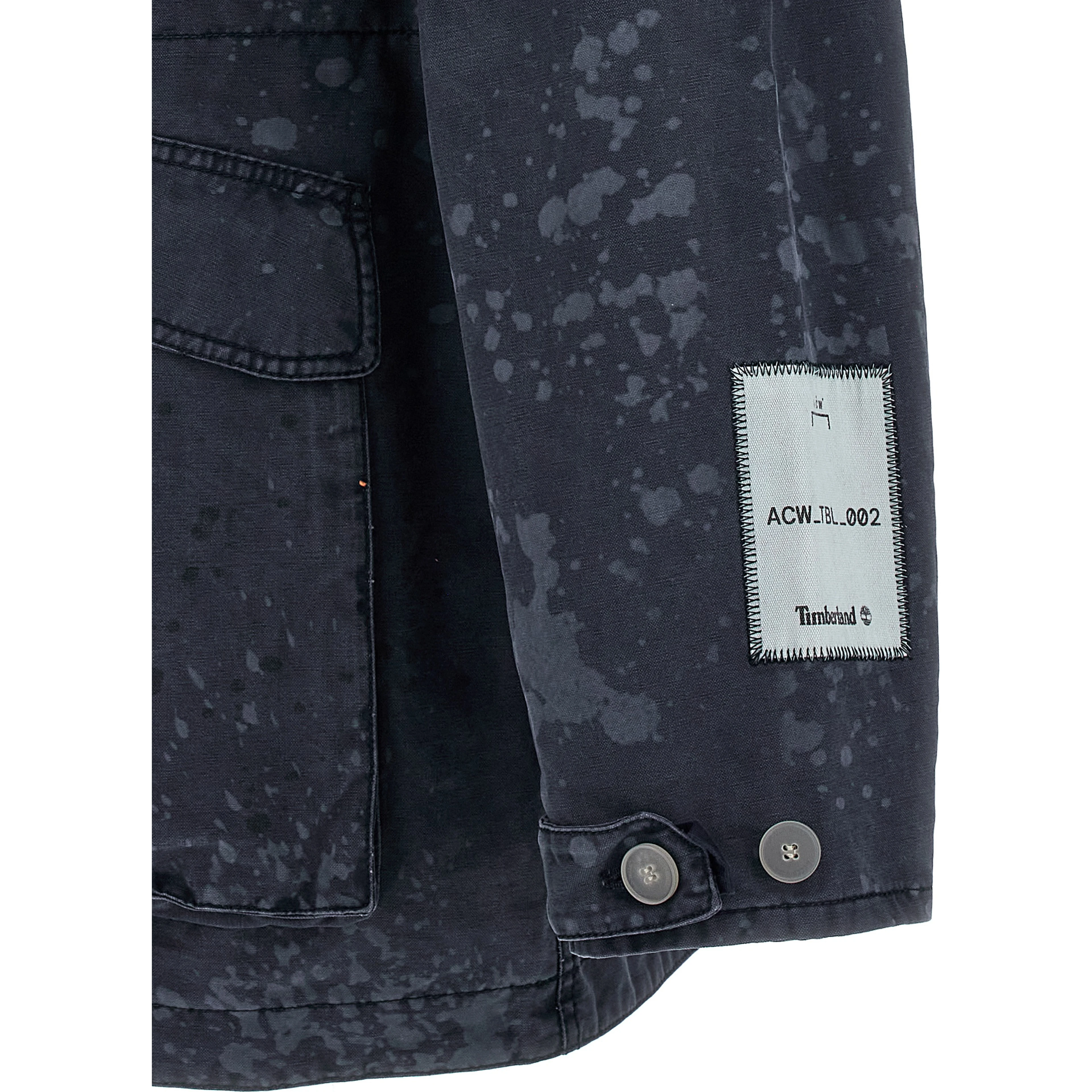Blue Cotton Full-Length Jacket
