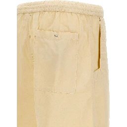 White Cotton Casual Pants