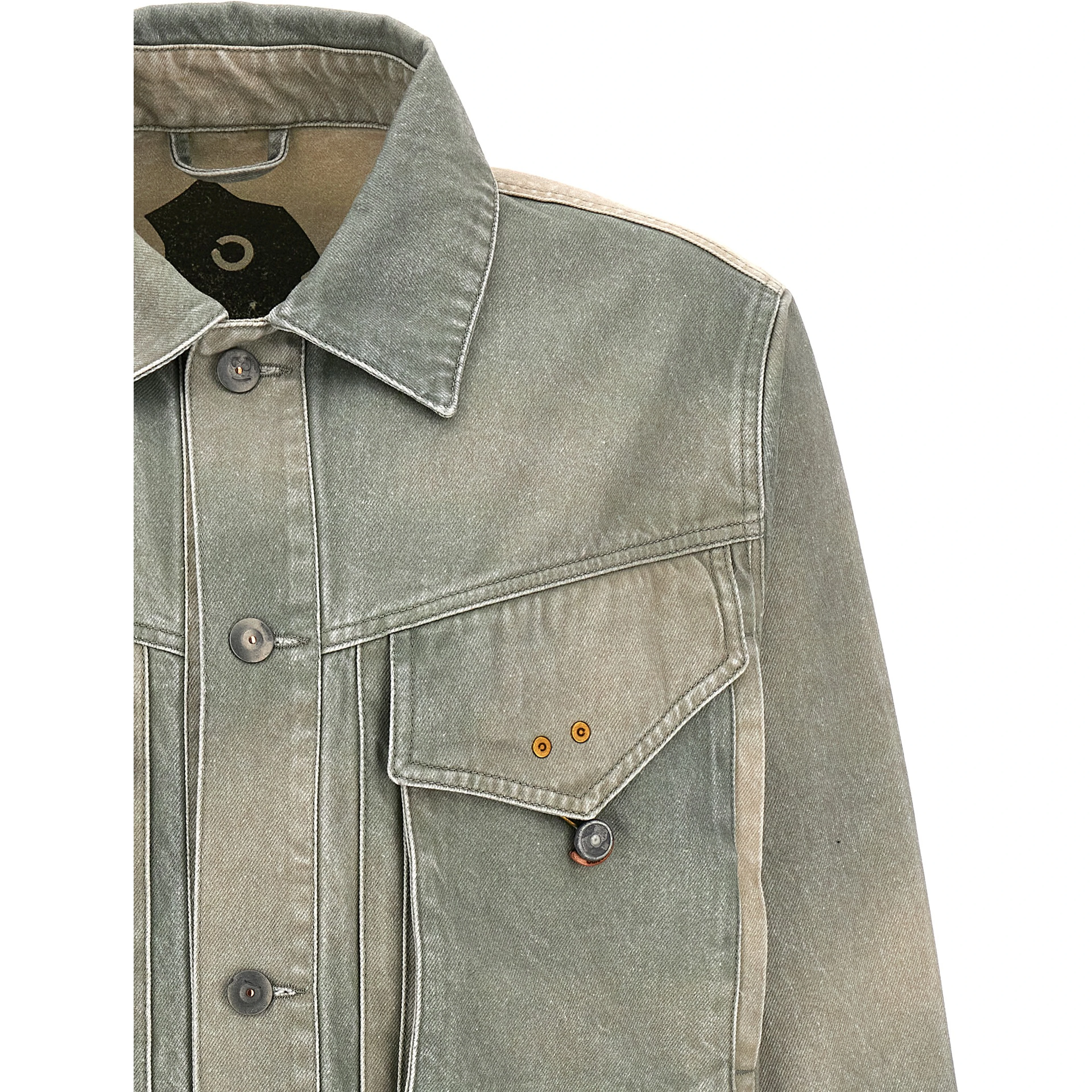 Bicolor Cotton Denim Jacket
