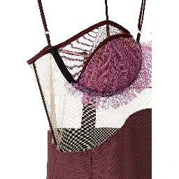Purple Viscose Short Dress