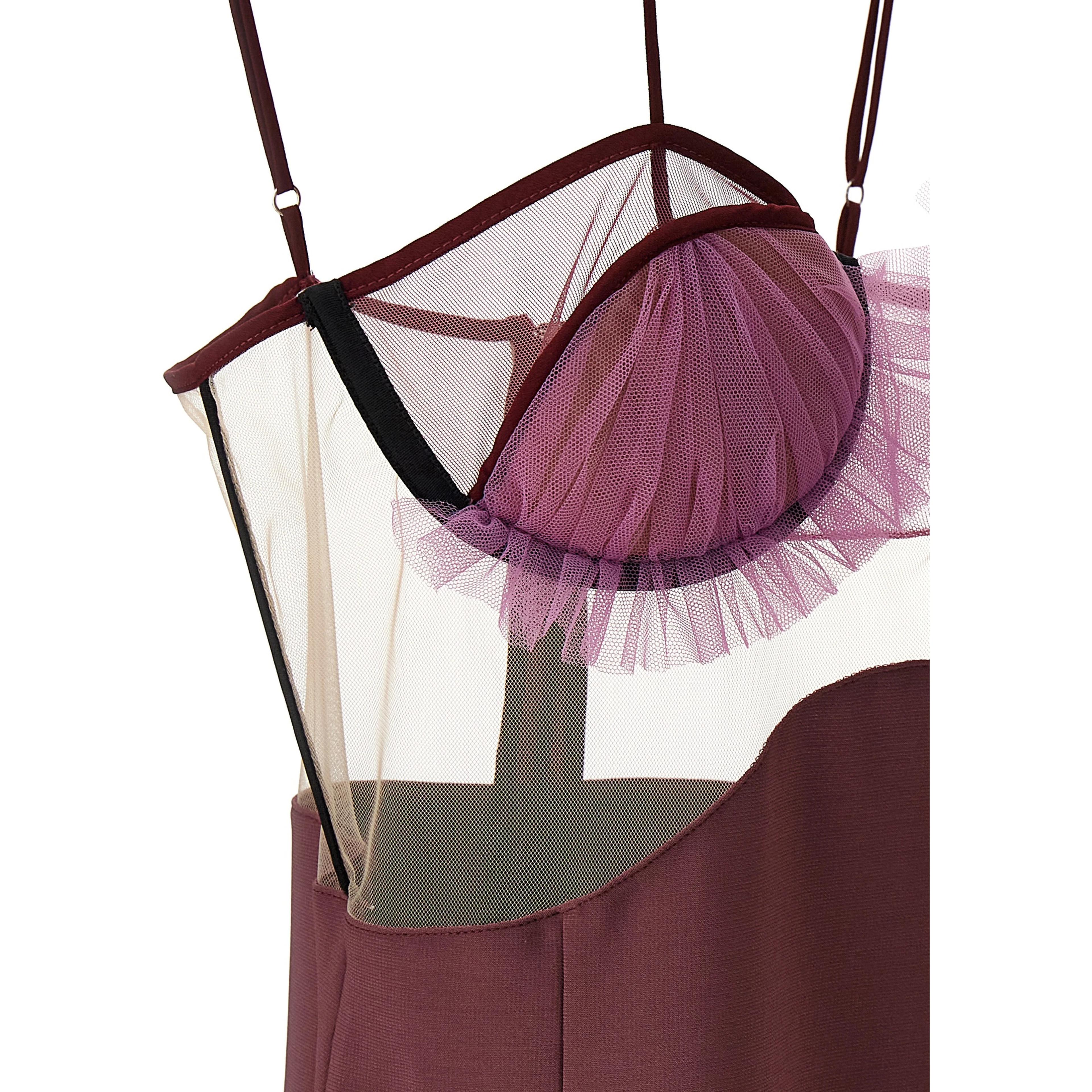 Purple Viscose Short Dress
