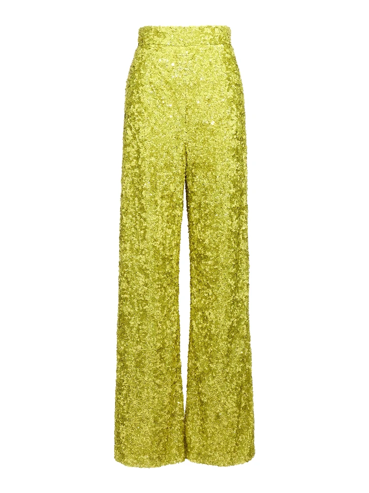 Bicolor Polyamide Flared Pants