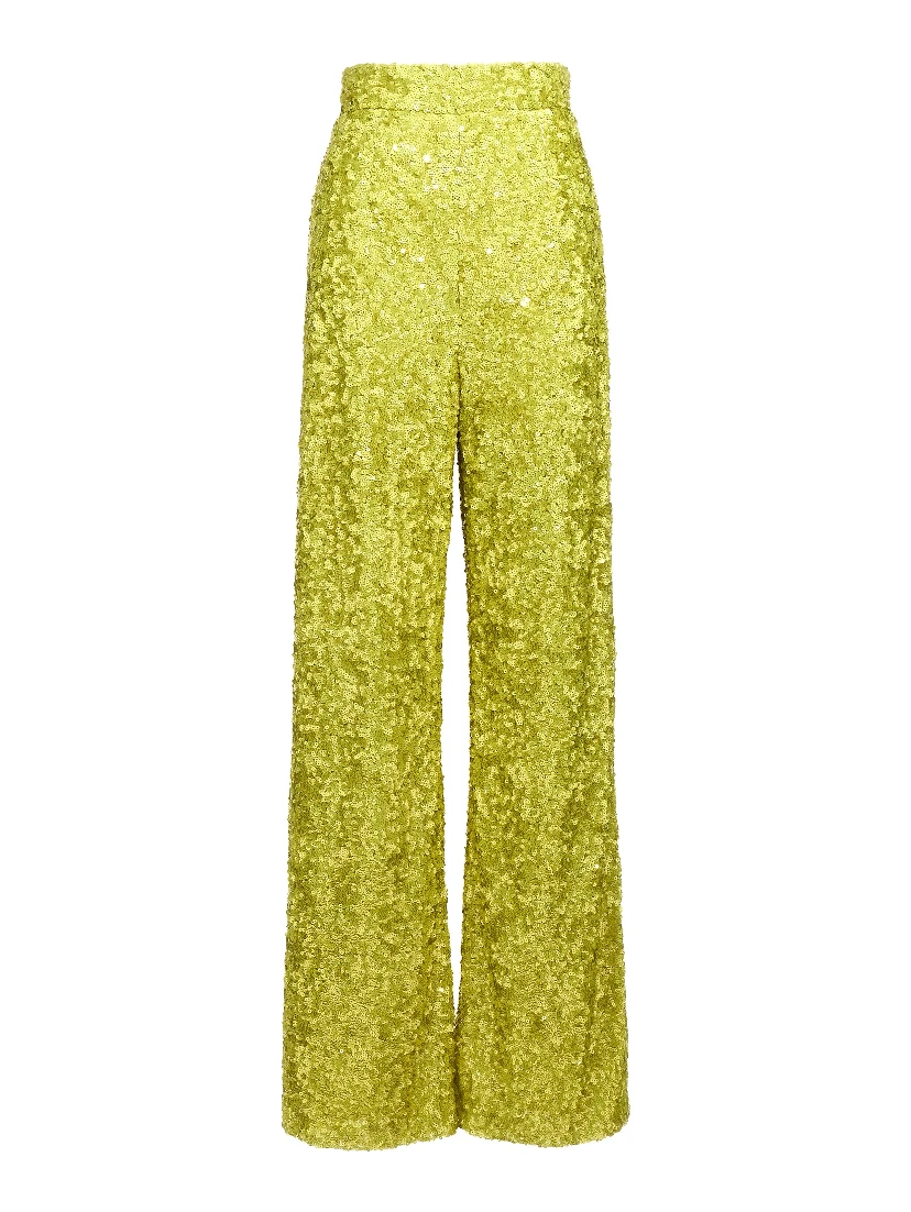 Bicolor Polyamide Flared Pants