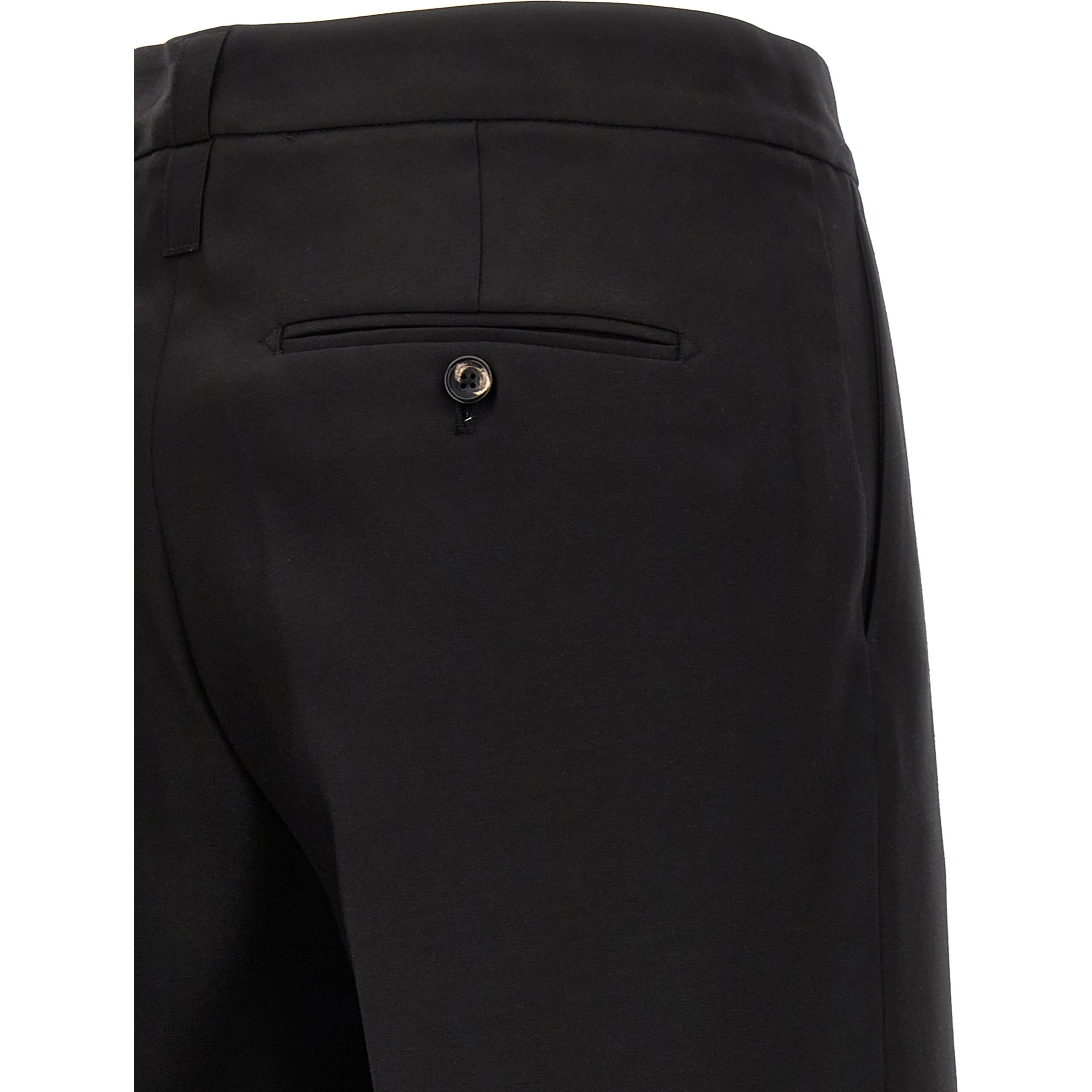 Black Virgin Wool Dress Pants