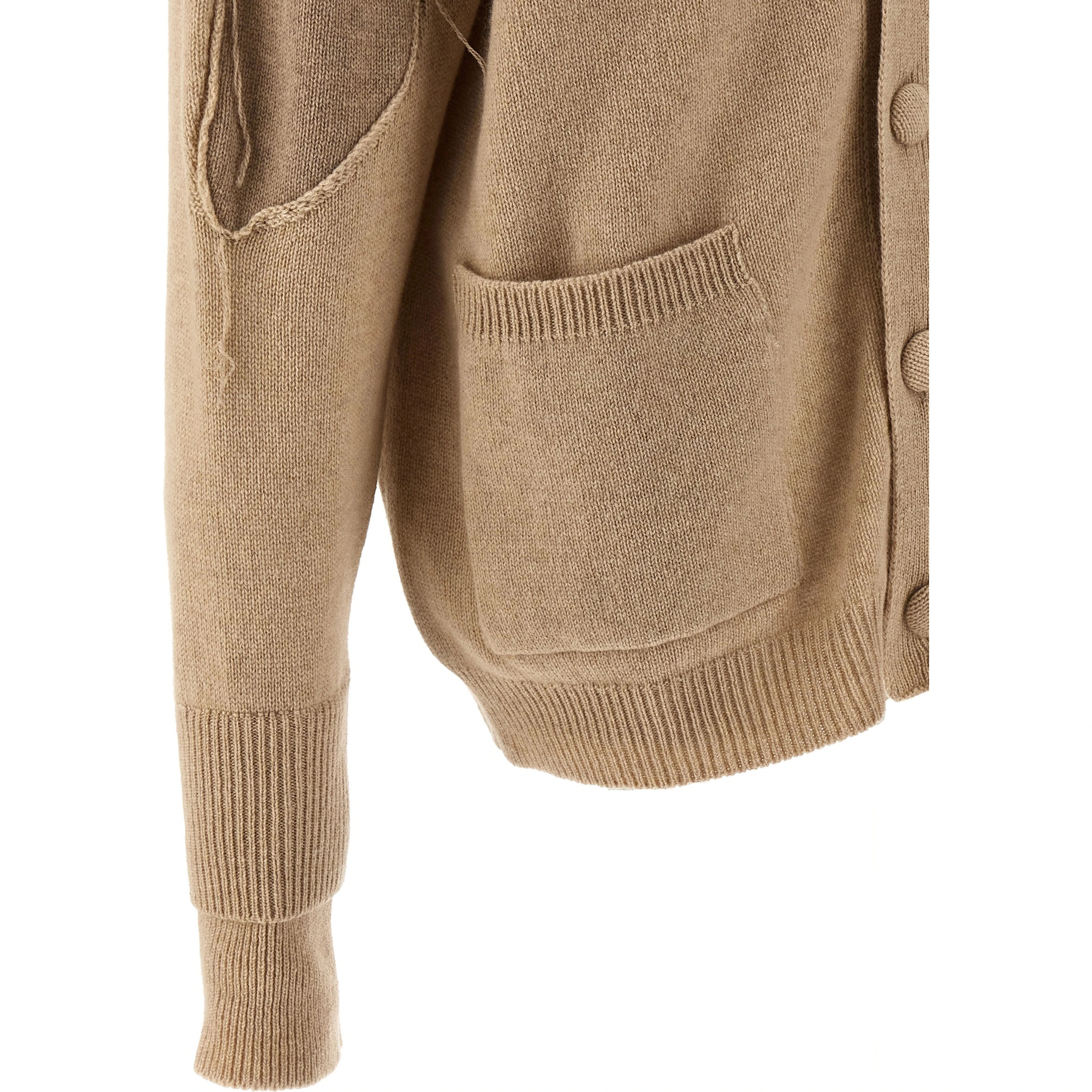 Beige Cashmere Cardigan
