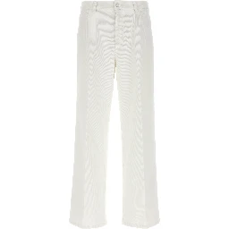 White Cotton Casual Pants
